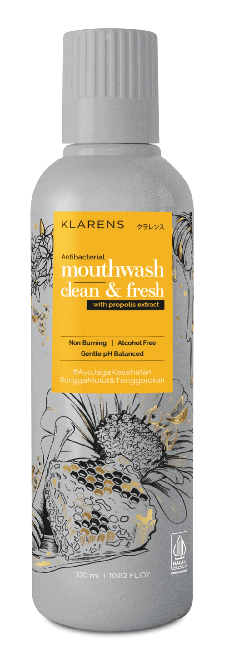 KLARENS ANTIBACTERIAL MOUTHWASH CLEAN & FRESH 320ML